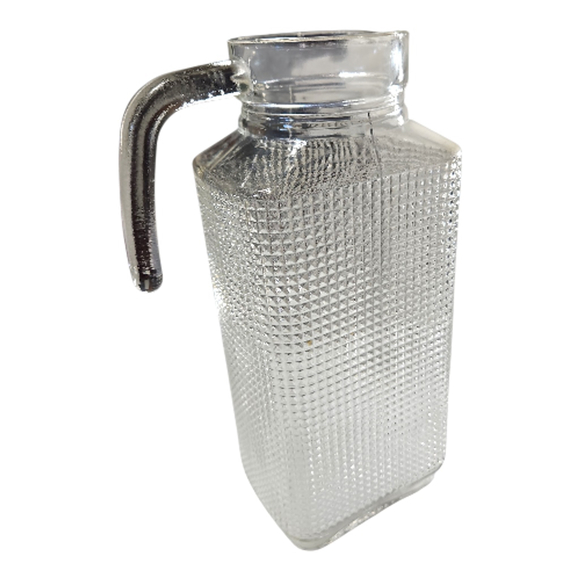 Vintage Circleware Frigo Glass Pitcher Textured Clear Retro Water Juice Carafe - Picture 6 of 9